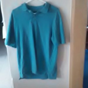 Green-Blue collared T